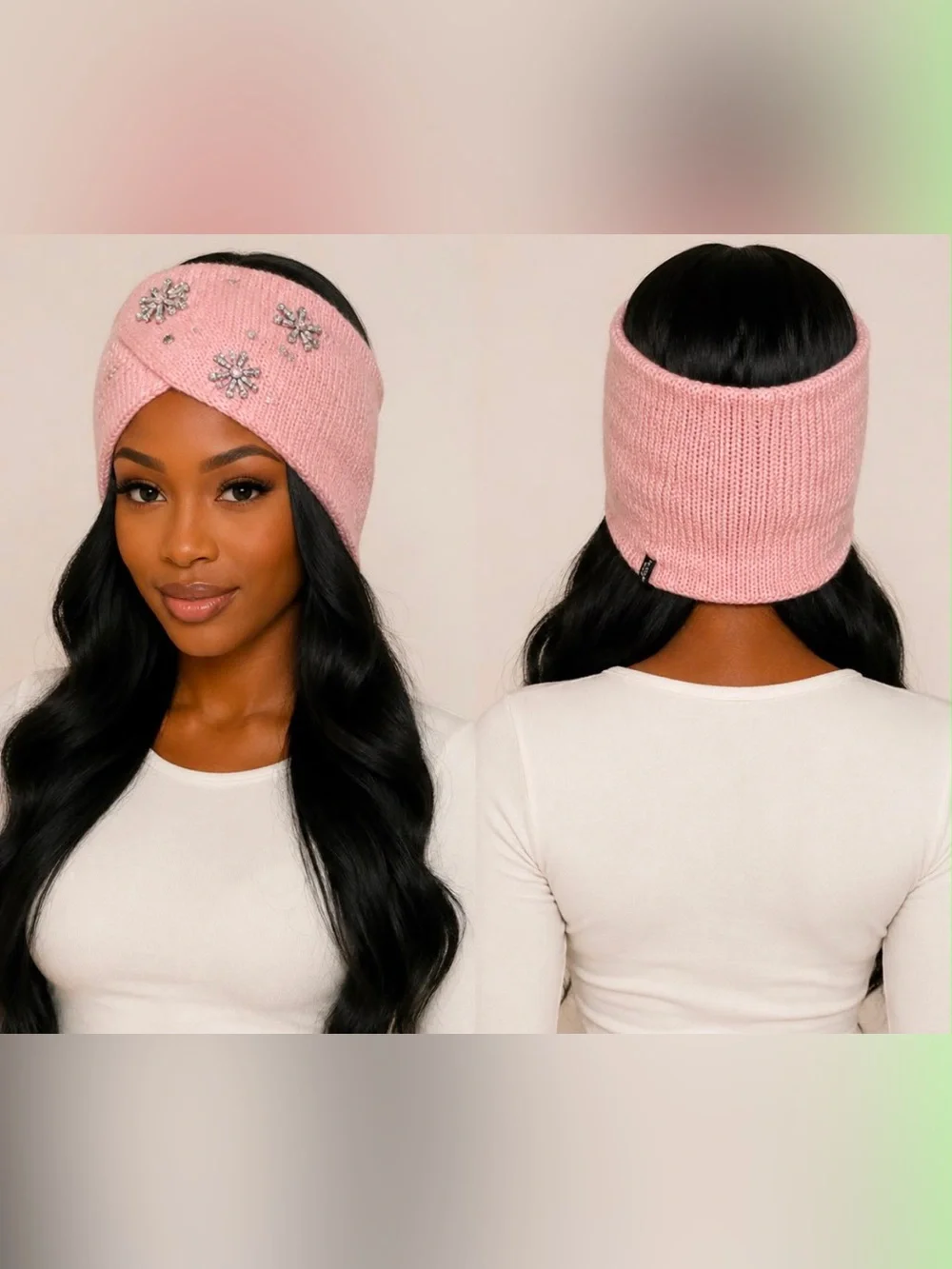 Victoria's Secret Pink Embellished Knit Turban Headband